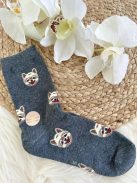 Sosete elastice, pufoase, respirabile, 100% bumbac, fără cusături, cu model. (În mărimile 35-38 și 38-41.)