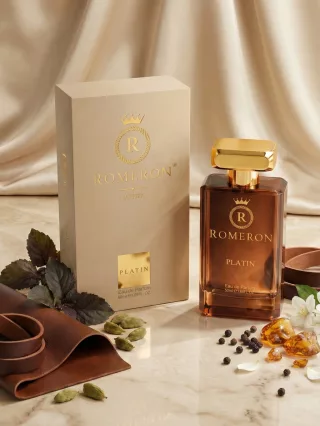 Romeron Platin – Raw Leather | Unisex Eau de Parfum 50 ml