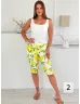 Pantaloni trei sferturi cu cordon