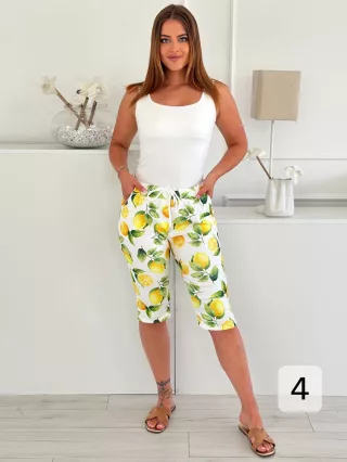 Pantaloni trei sferturi cu cordon