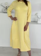 Rochie moale și pufoasă cu buzunare