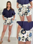 Pantaloni scurți cu imprimeu și buzunare
