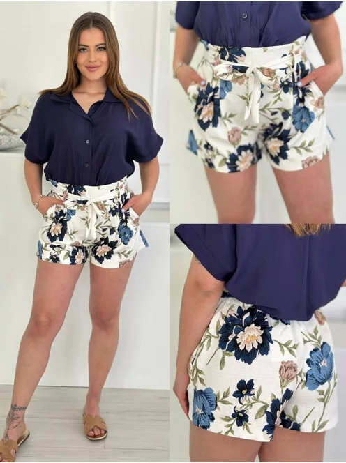 Pantaloni scurți cu imprimeu și buzunare