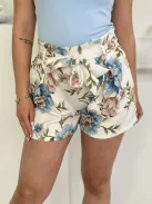 Pantaloni scurți cu imprimeu și buzunare