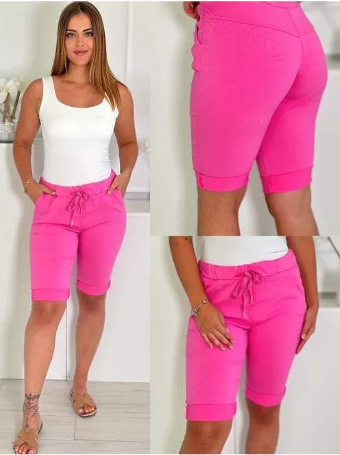 Pantaloni trei sferturi extra elastici, cu buzunare