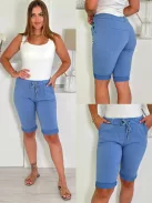 Pantaloni trei sferturi extra elastici, cu buzunare