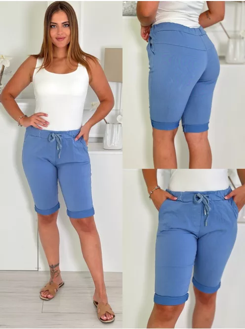Pantaloni trei sferturi extra elastici, cu buzunare