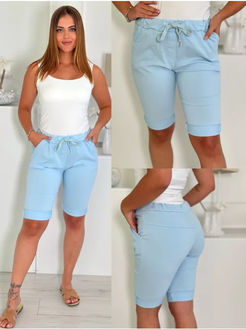 Pantaloni trei sferturi extra elastici, cu buzunare