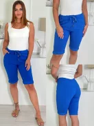 Pantaloni trei sferturi extra elastici, cu buzunare