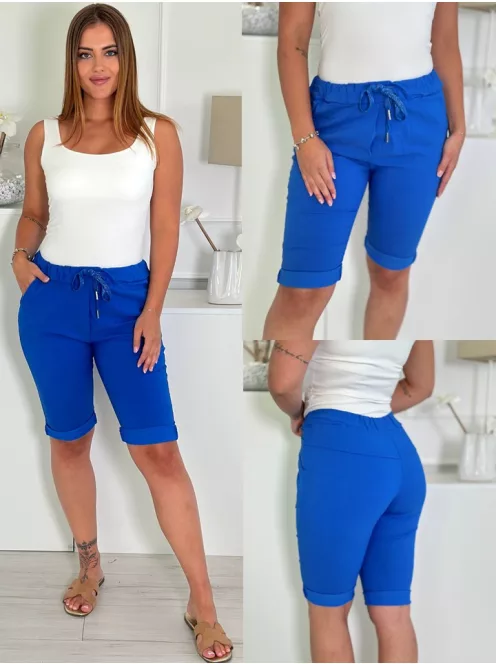 Pantaloni trei sferturi extra elastici, cu buzunare