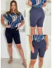 Pantaloni trei sferturi extra elastici, cu buzunare
