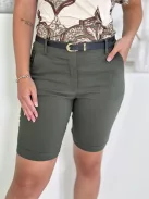 Pantaloni trei sferturi extra elastici, cu buzunare