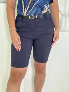 Pantaloni trei sferturi extra elastici, cu buzunare