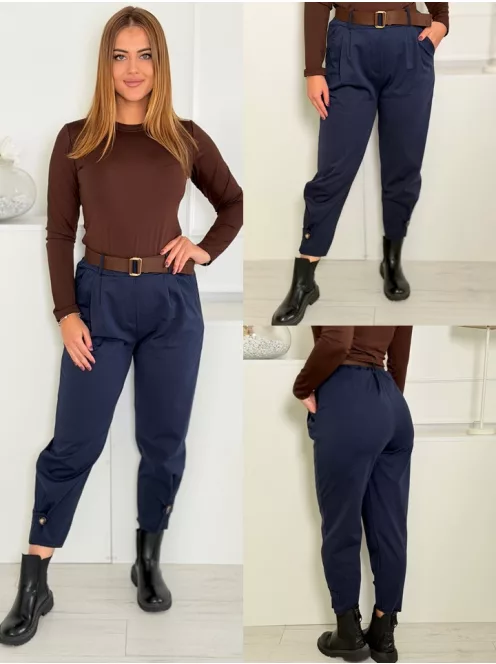Pantaloni mom fit cu curea
