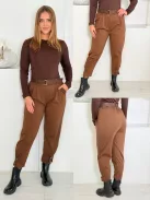 Pantaloni mom fit cu curea