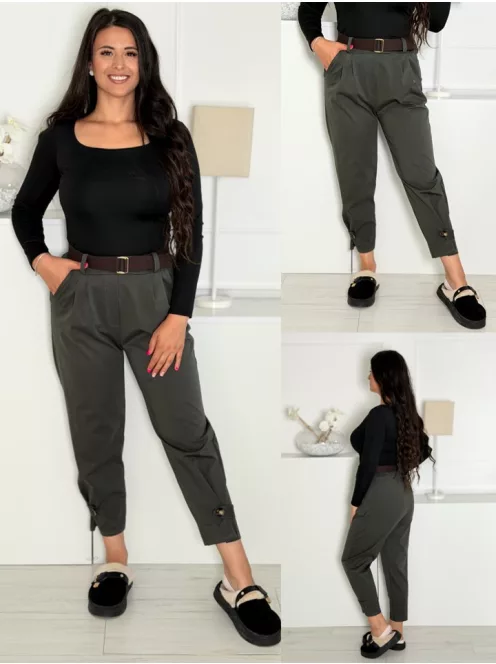 Pantaloni mom fit cu curea