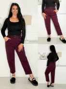 Pantaloni mom fit cu curea
