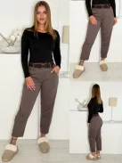 Pantaloni mom fit cu curea