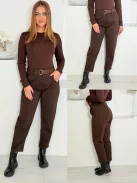 Pantaloni mom fit cu curea