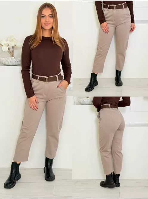 Pantaloni mom fit cu curea
