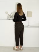 Pantaloni cu imprimeu și curea