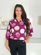 Bluză din lycra cu elastic la bază