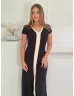 Rochie maxi reiată din material elastic