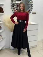 Rochie elegantă cu paiete și curea