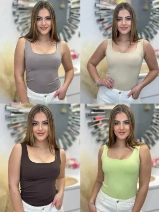 Top premium fără mâneci din lycra