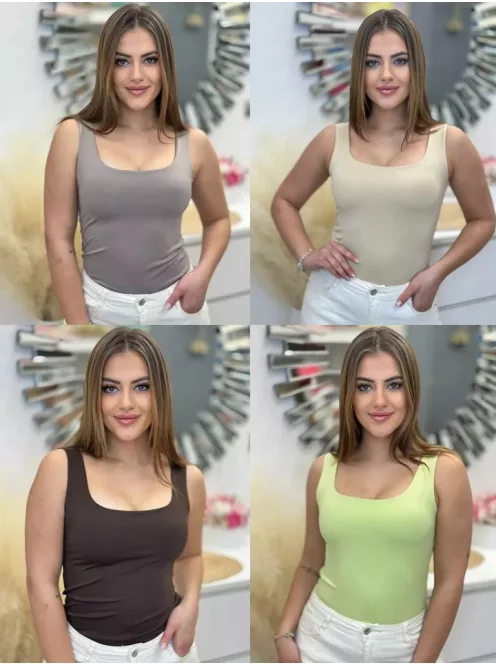 Top premium fără mâneci din lycra