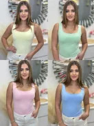 Top premium fără mâneci din lycra