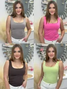 Top premium fără mâneci din lycra
