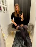   Dres elastic, 20/40 DEN, cu model tip ciorapi cu bandă adezivă.