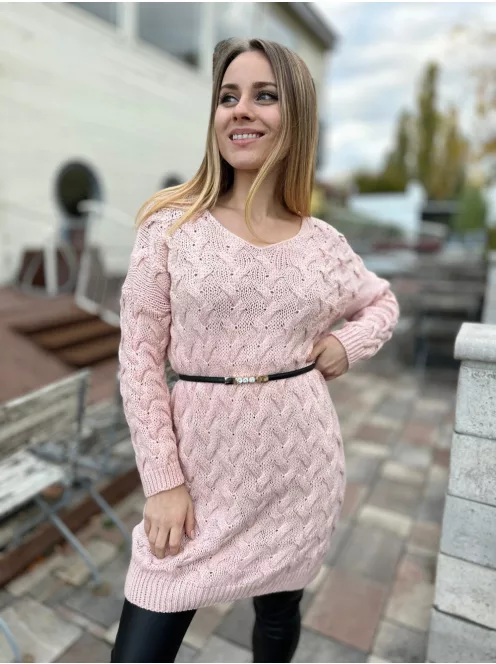 Curea din piele sintetică, subțire, cu cataramă ajustabilă cu perle.