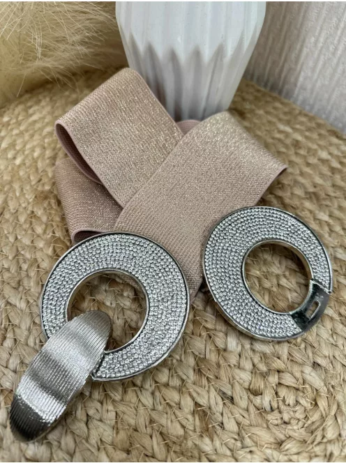 Curea elastică, strălucitoare, decorată cu pietre