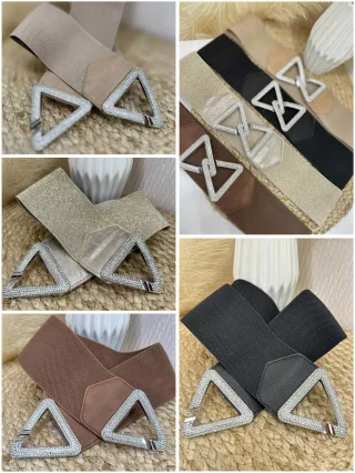 Curea elastică decorată cu pietre