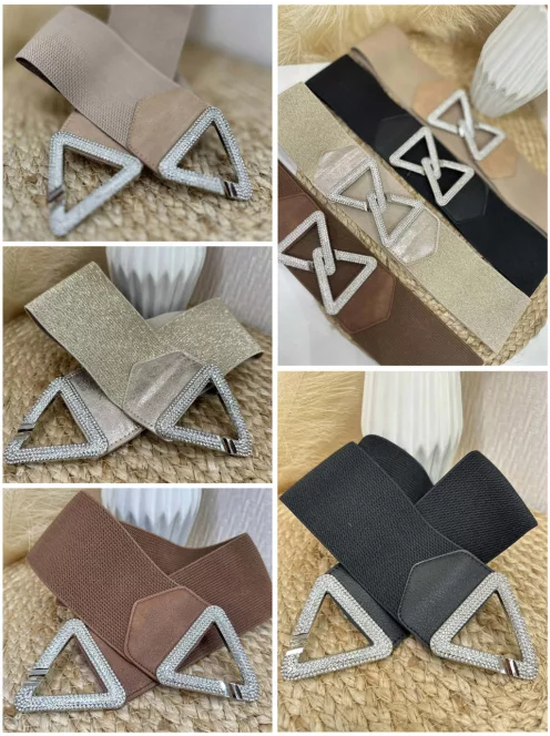 Curea elastică decorată cu pietre