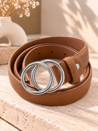 Curea din piele ecologică cu cataramă metalică