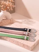 Curea din piele ecologică cu cataramă metalică