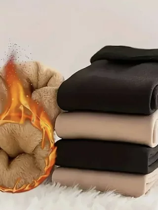   Șosete termice din bumbac, elastice, îmblănite în interior, moi și călduroase. 1 pachet / 2 perechi. (Recomandat pentru mărimile 35-41.)