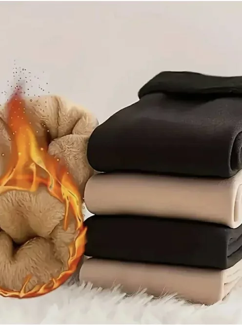 Șosete termice din bumbac, elastice, îmblănite în interior, moi și călduroase. 1 pachet / 2 perechi. (Recomandat pentru mărimile 35-41.)