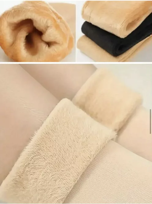 Șosete termice din bumbac, elastice, îmblănite în interior, moi și călduroase. 1 pachet / 2 perechi. (Recomandat pentru mărimile 35-41.)