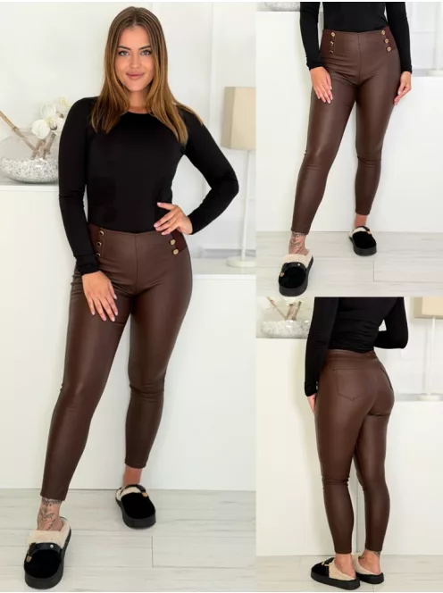 Pantaloni eleganți din piele ecologică