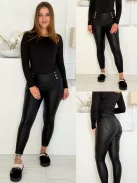 Pantaloni eleganți din piele ecologică