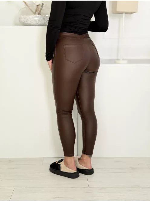 Pantaloni eleganți din piele ecologică