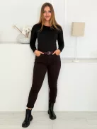 Blugi mom fit cu curea