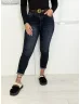 Blugi mom fit cu curea