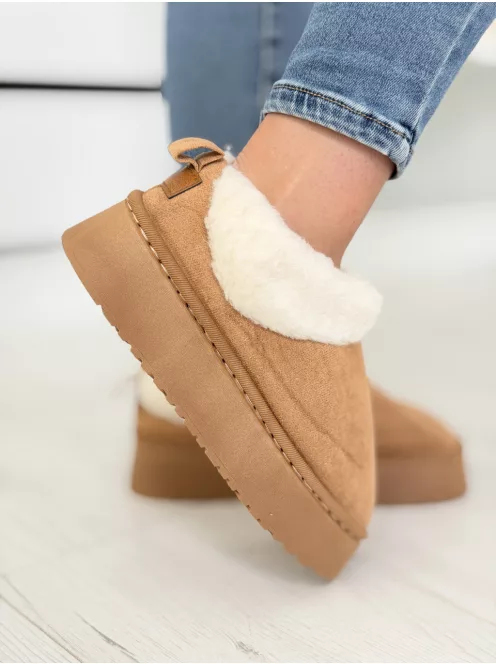 Botine cu aspect de piele întoarsă