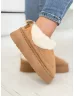 Botine cu aspect de piele întoarsă