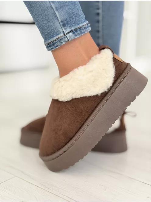 Botine cu aspect de piele întoarsă